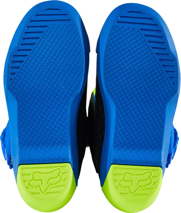 Fox 青少年款 骑行靴 Comp Youth Motocross Boots Yellow/Blue