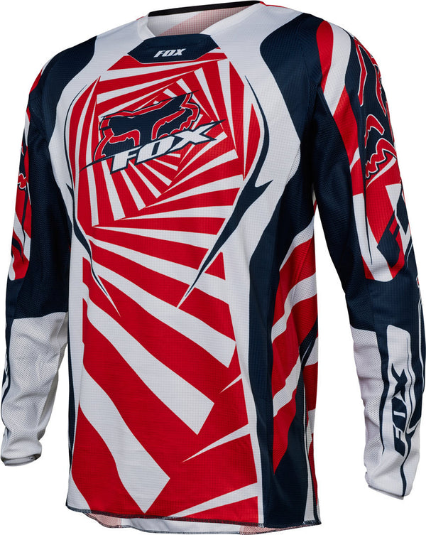 Fox 骑行衣 180 Goat Motocross Jersey Dark Blue/Red