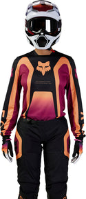 Fox 骑行衣 180 Ballast Ladies Motocross Jersey Black/Orange/Red