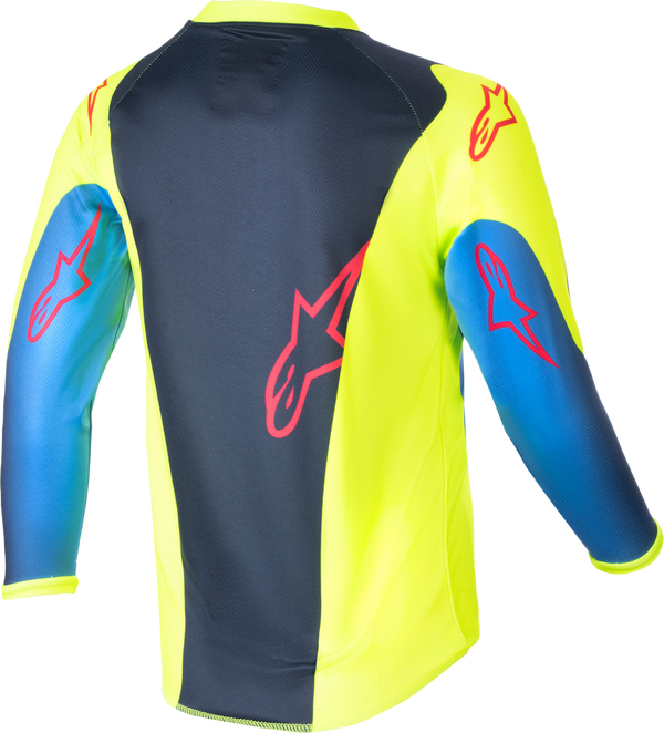 Alpinestars 青少年款 骑行裤 Kids Racer Graphic 1 Jersey Junior Fluorescent Yellow/Blue/Night Navy