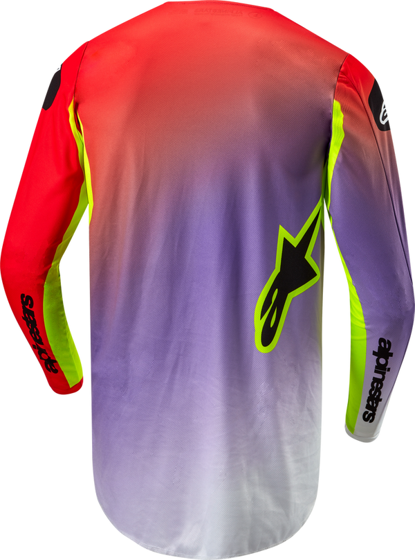Alpinestars 骑行衣 Fluid Lucent Jersey Men's White/Neon Red/Fluorescent Yellow