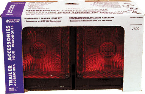 WESBAR 照明 Deluxe Trailer Light & Wiring Kit