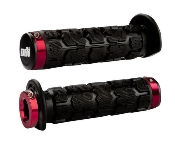 ODI 手把胶 J31RGB-R 120mm Rogue ATV Lock-On Grips - 红 Clamp (黑)