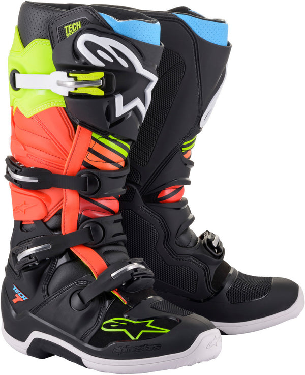 ALPINESTARS 骑行靴 Tech 7 Motocross Boots Black/Yellow/Red