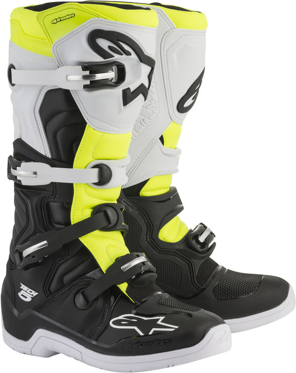Alpinestars Tech 5 骑行靴 Tech 5 Motocross Boots Black/White/Yellow 黑/白/黄