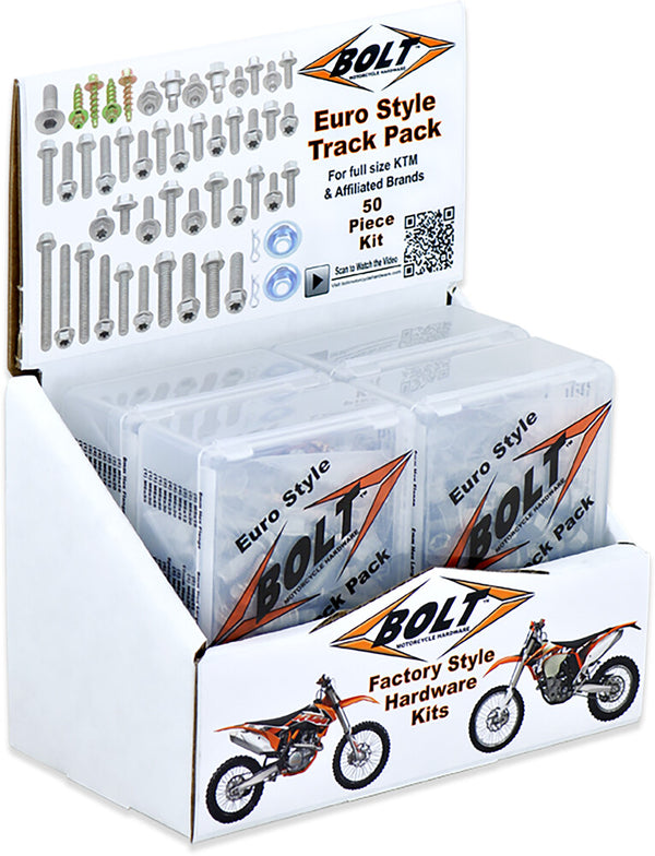 BOLT 五金件 EURO STYLE TRACK PACK II 6/PK DISPLAY