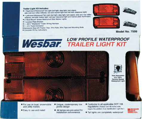 WESBAR 照明 Deluxe Trailer Light & Wiring Kit