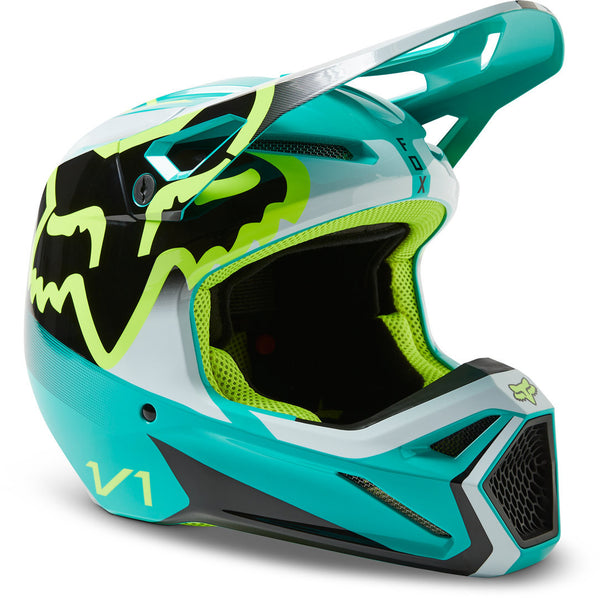 Fox V1 头盔 V1 Leed Motocross Helmet Turquoise
