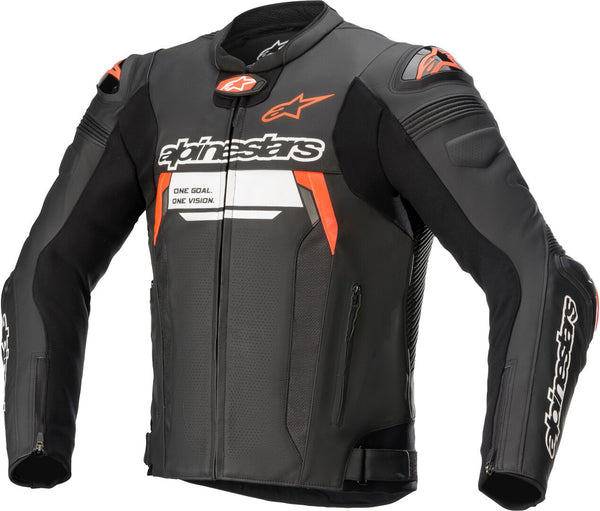ALPINESTARS 骑行夹克 Missile V2 Ignition Motorcycle Leather Jacket Black/White