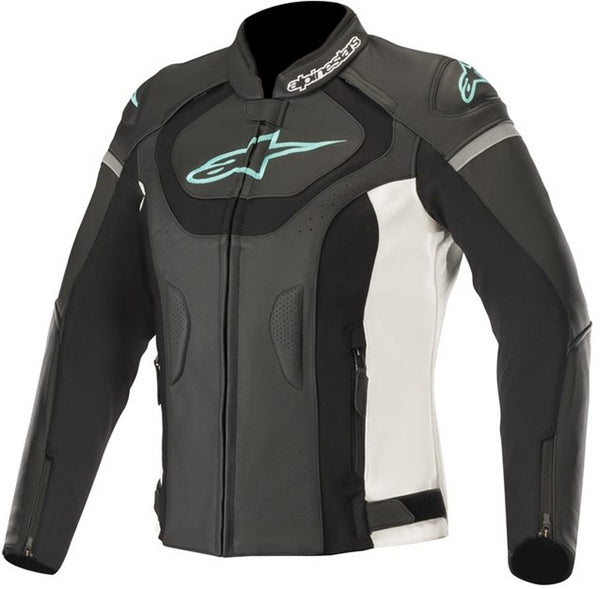 ALPINESTARS 骑行夹克 Stella Jaws V3 Ladies Motorcycle Leather Jacket Black/White