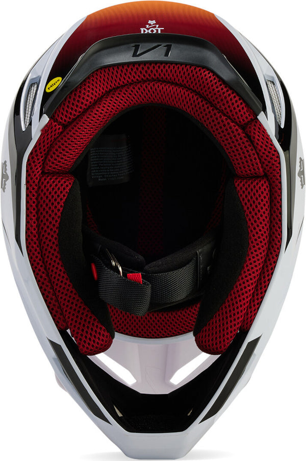 Fox V1 头盔 V1 Flora Mips Motocross Helmet White/Black/Orange