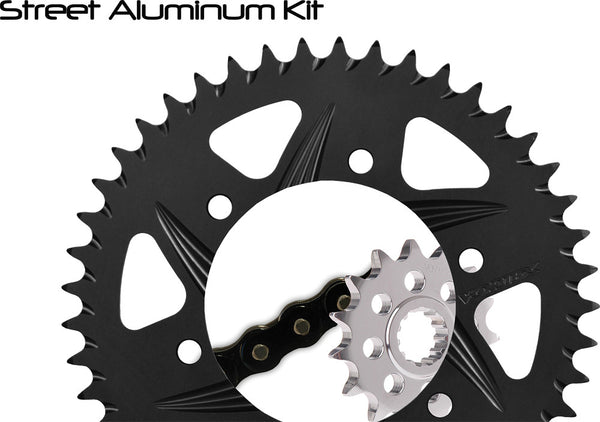 VORTEX 链轮/链条套件 STL/ALU 17/41T 黑 RX3 530-116L BLK