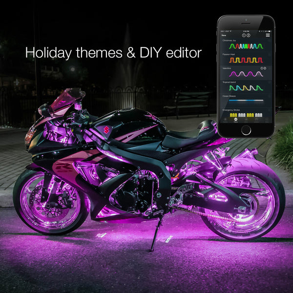 XK GLOW 照明 Chrome LED Accent Light Kit