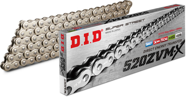 D.I.D 链条 SUPER STREET 520ZVMXS-25FT X-RING CHAIN NICKEL