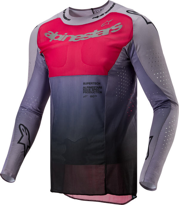 Alpinestars 骑行衣 Supertech Dade Jersey Men's Iron/Red Berry