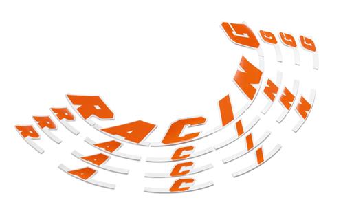 KTM "Racing" Rim Sticker Kit (Orange/White) 1290 Super Duke GT/R 2014-2021
