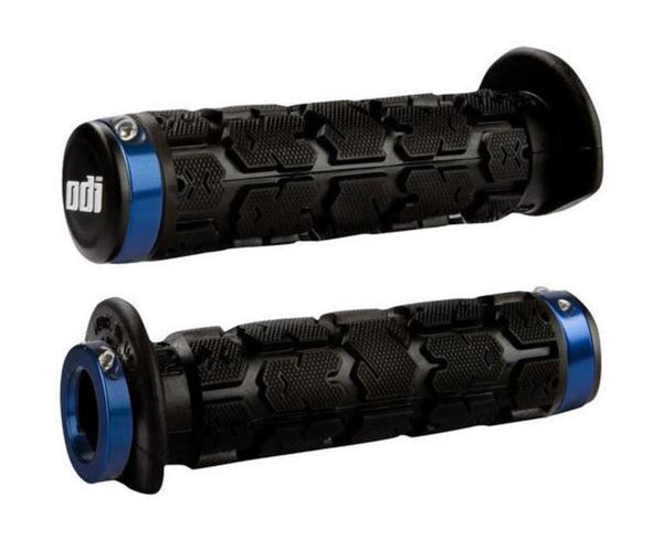 ODI 手把胶 J31RGB-U 120mm Rogue ATV Lock-On Grips - 蓝 Clamp (黑)