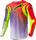 Alpinestars 骑行衣 Fluid Lucent Jersey Men's White/Neon Red/Fluorescent Yellow