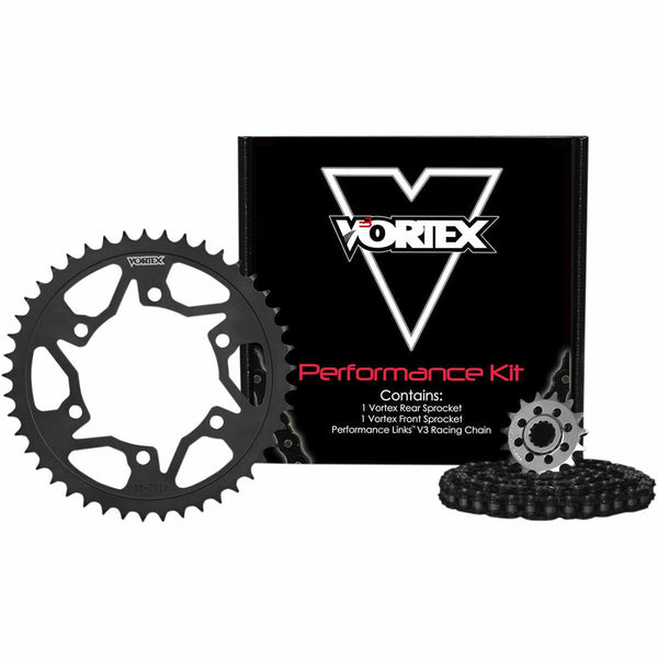VORTEX 链轮/链条套件 STL/ALU 14/45T 黑 SX3 520-108L BLK