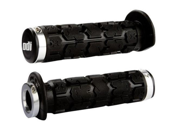 ODI 手把胶 J30RGB-S 130mm Rogue ATV Lock-On Grips - 银 Clamp (黑)