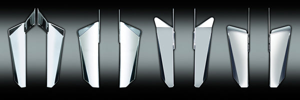National Cycle Switchblade Chrome Lowers Chrome Hardware