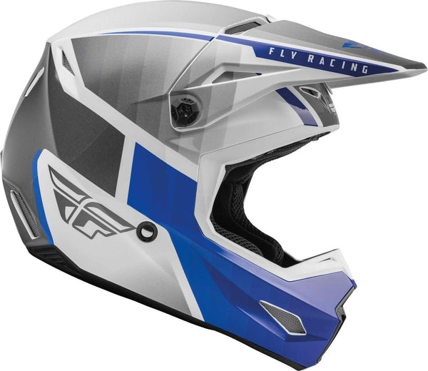 FLY RACING 头盔 Kinetic Drift Motocross Helmet White/Grey/Blue