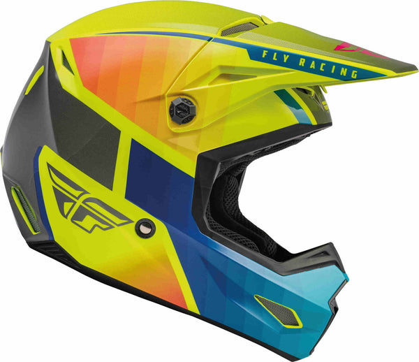FLY RACING 头盔 Kinetic Drift Motocross Helmet Blue/Yellow