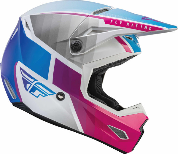FLY RACING 头盔 Kinetic Drift Youth Motocross Helmet White/Pink/Blue