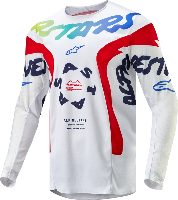 Alpinestars 骑行衣 Racer Hana Jersey Men's White/Multicolor