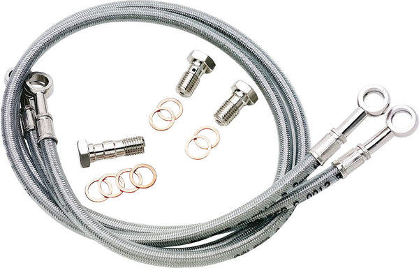 GALFER 刹车 BRAKE LINE FRONT SILVER SUZUKI