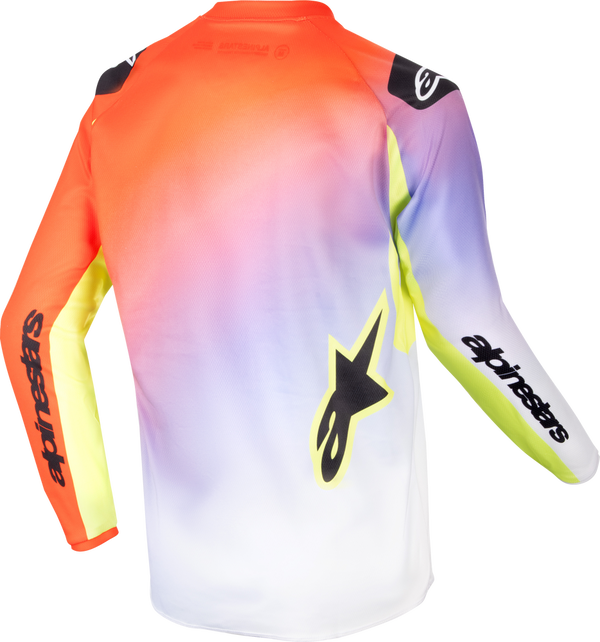 Alpinestars 青少年款 骑行衣 Youth Racer Lucent Jersey Youth White/Neon Red/Fluorescent Yellow