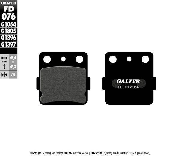 GALFER 刹车片 SEMI METALLIC FD076G1054