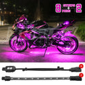 XK GLOW 照明 Single Color Motorcycle LED Accent Light Strip Kit