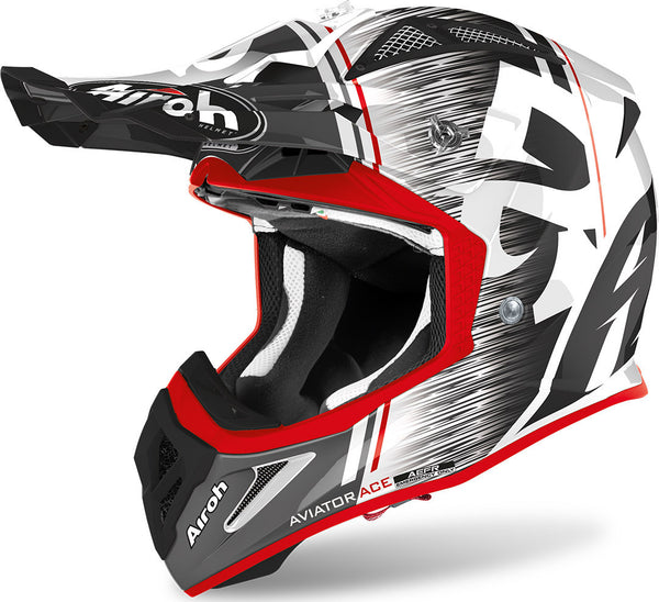 Airoh Aviator ACE Motocross Helmet Black/Red