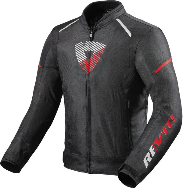 REVIT 骑行夹克 Sprint H20 Motorcycle Textile Jacket Black/Neon Red