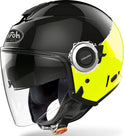 Airoh Helios Fluo Jet Helmet Black/Yellow