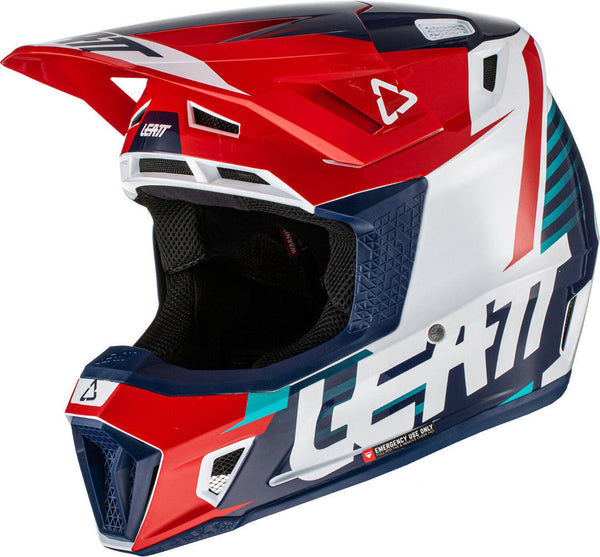 Leatt Moto 7.5 V22 Motocross Helmet with Goggles Red