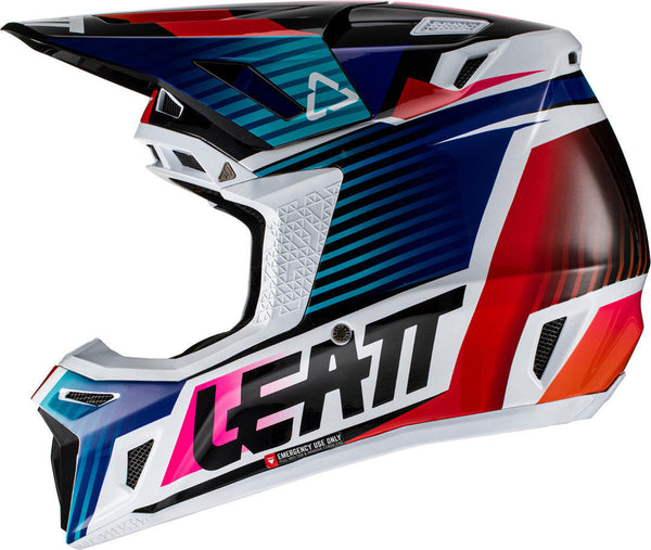 Leatt Moto 8.5 V22 Composite Motocross Helmet with Goggles Royal Blue