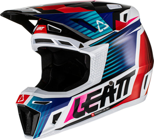 Leatt Moto 8.5 V22 Composite Motocross Helmet with Goggles Royal Blue
