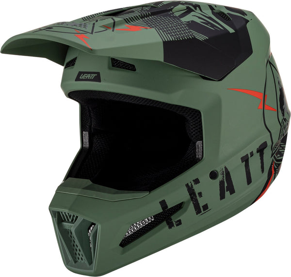 LEATT 头盔 2.5 Motocross Helmet Black Matt/Green