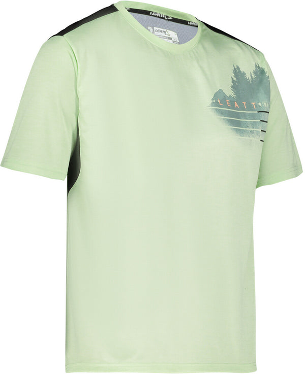 Leatt MTB Trail 1.0 Short Sleeve Bicycle Jersey Light Green