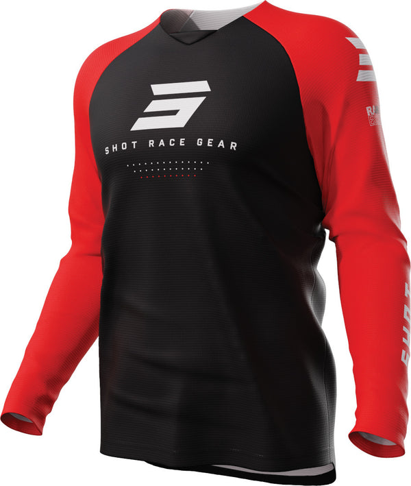 Shot Raw Escape Motocross Jersey Black/Red