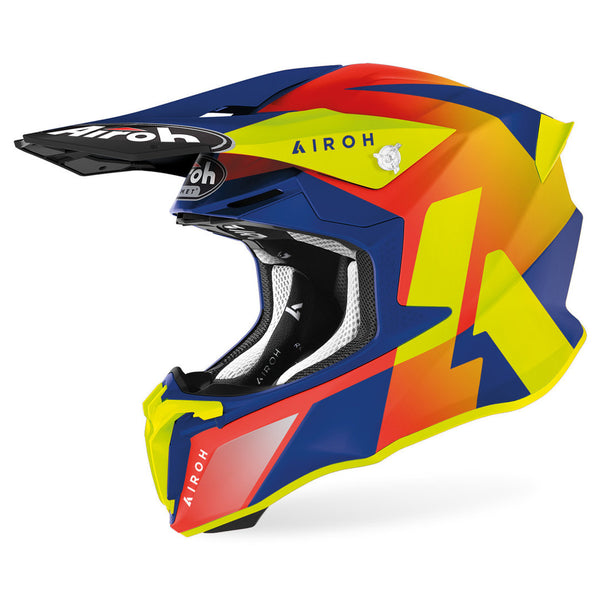 Airoh Twist 2.0 Lift Motocross Helmet Yellow/Blue/Red