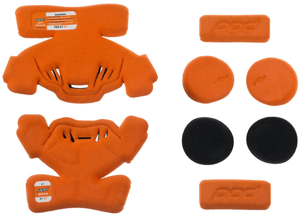 Pod 护具配件 Knee Brace Replacement MX Pad Set Left Orange