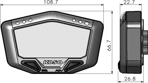 KOSO 仪表 X-2 Boost Gauge w/Air/Fuel Ratio & Temperature