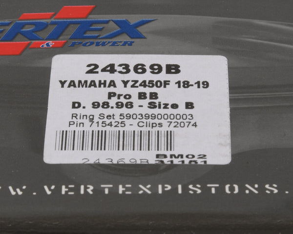VERTEX 活塞 PISTON KIT BB FORGED 98.96/+2.00 12.8:1 YAM