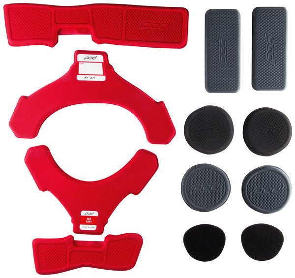 Pod 护具配件 Knee Brace Replacement MX Pad Set Left Red