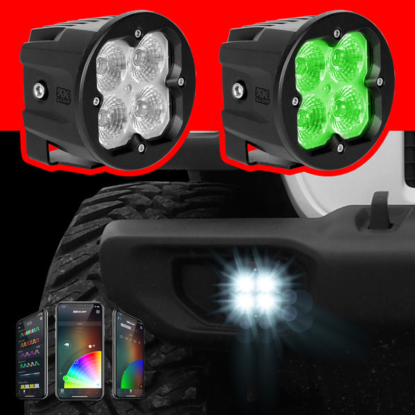 XK GLOW 照明 20W Round RGB POD Lights