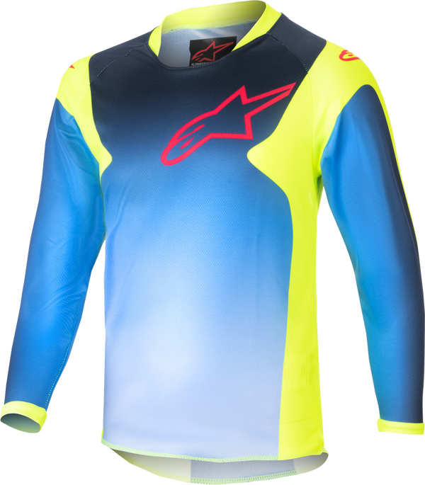 Alpinestars 青少年款 骑行裤 Kids Racer Graphic 1 Jersey Junior Fluorescent Yellow/Blue/Night Navy