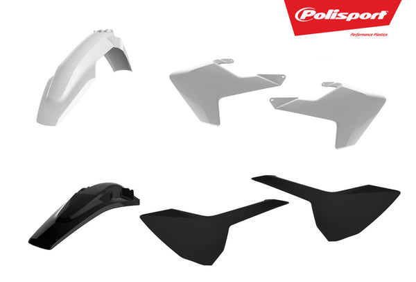 Polisport 车身塑料套件 白/黑